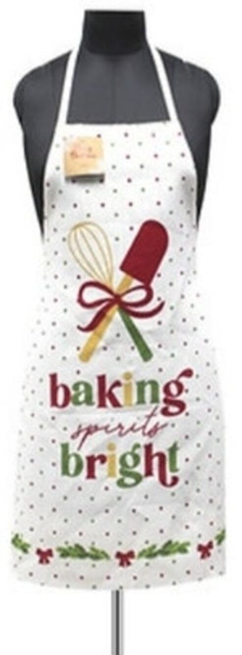 Holiday Printed Cotton Aprons (baking spirits bright)
